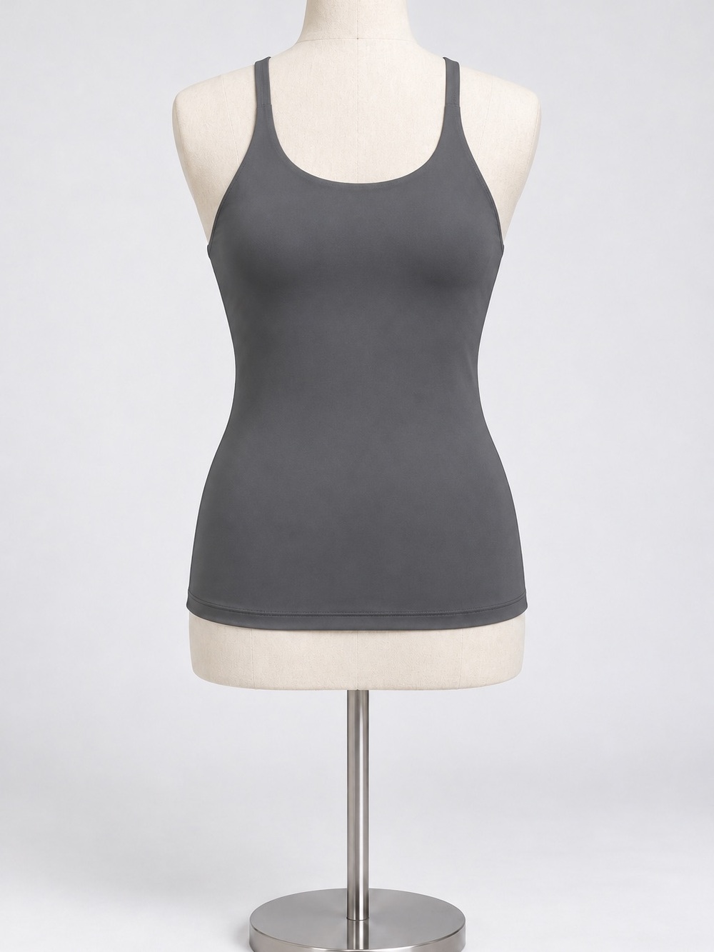 Everyday Scoop Neck Tank - Charcoal